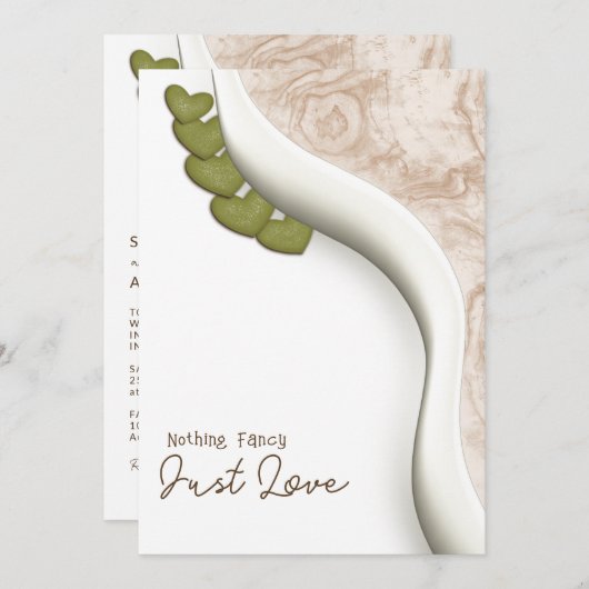 ボヘファンシーミアンを愛すカジュアルる結婚もの 招待状 (正面/裏面)