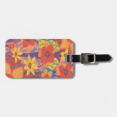 ボヘミはっきりしたアンオレンジガーデンプリント ラゲッジタグ (正面横)