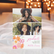 ボヘミはっきりしたア野花3枚の写真卒業