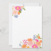 ボヘミはっきりしたア野花3枚の写真卒業 案内状 (裏面)