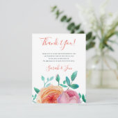 ボヘミはっきりしたフローラ結婚サンキューカード サンキューカード (スタンド正面)