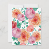 ボヘミはっきりしたフローラ結婚サンキューカード サンキューカード (裏面)