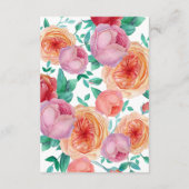 ボヘミはっきりしたフローラ結婚情報カード エンクロージャーカード (裏面)