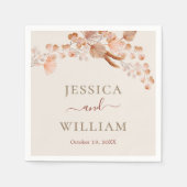 ボヘミアと水彩豊かなボホの花 スタンダードカクテルナプキン (正面)