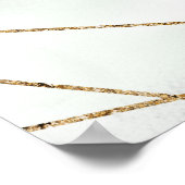 ボヘミアなダスティーグリーンの多肉植物とゴールドのウェディング タイムライン ポスター (角)