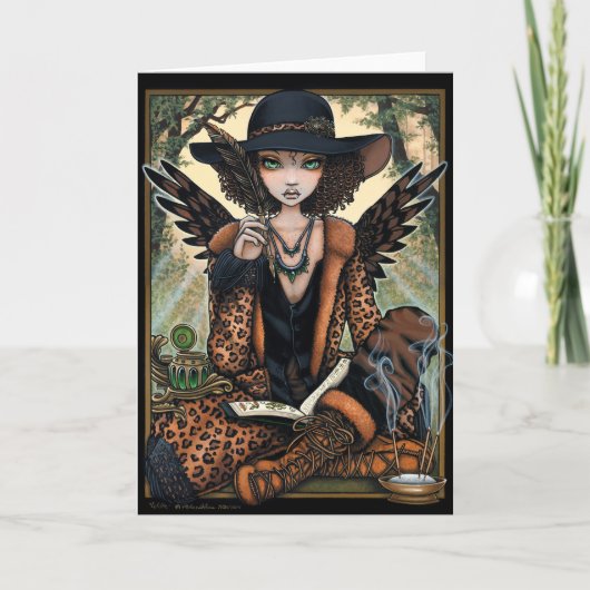 ボヘミアのクリオールの自然のシャーマンの民族の天使Willa カード (正面)