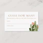 ボヘミアのサボテンはカードの数を推測 エンクロージャーカード (正面)