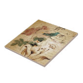 ボヘミアのシックなパリは植物の鳥のフランス語の台本を書きます タイル (側面)