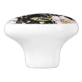 ボヘミアのシックな赤面ピンクの花ダークフローラ セラミックノブ (側面)