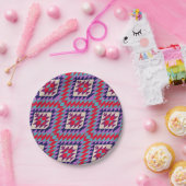 ボヘミアのシームレスモザイクカラフルパターン ペーパープレート (パーティー)