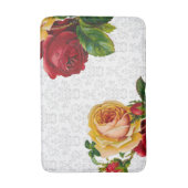 ボヘミアのスタイルのヴィンテージのバラ バスマット (正面縦)