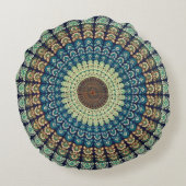 ボヘミアのスタイルの枕 ラウンドクッション (裏面)