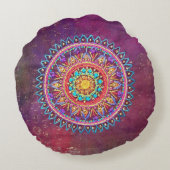 ボヘミアのスタイルの枕 ラウンドクッション (裏面)