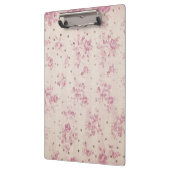 ボヘミアのパステル調ピンクのストライブ柄の花柄の水玉模様 クリップボード (左)