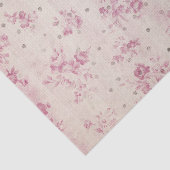 ボヘミアのパステル調ピンクのストライブ柄の花柄の水玉模様 薄葉紙 (詳細)