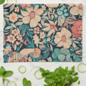 ボヘミアのフラワーキッチンタオル キッチンタオル (折り畳み)