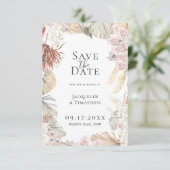 ボヘミアのボタニカルフレーム日付を保存 案内状 (スタンド正面)