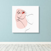 ボヘミアのラインアートの背景 キャンバスプリント (インサイチュ (ウッドフロア))