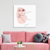 ボヘミアのラインアートの背景 キャンバスプリント (インサイチュ (リビング))