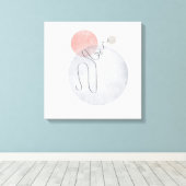 ボヘミアのラインアートの背景 キャンバスプリント (インサイチュ (ウッドフロア))