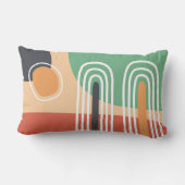 ボヘミアのレトロなラインアート ランバークッション (裏面)