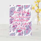 ボヘミアの作品のような夢を見るボス カード (黄色い花)