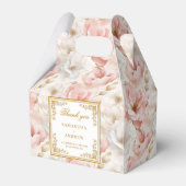 ボヘミアの埃っぽいピンクの水カラー結婚式の引き出物ボックス フェイバーボックス (正面サイド)