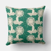 ボヘミアの夢の緑 クッション (裏面)