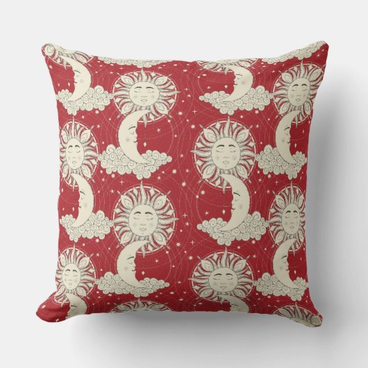ボヘミアの夢の赤 クッション (正面)