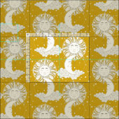 ボヘミアの夢黄色 ファブリック (タイル)