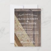 ボヘミアの木製の結婚式の招待状 招待状 (正面)