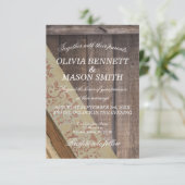 ボヘミアの木製の結婚式の招待状 招待状 (スタンド正面)