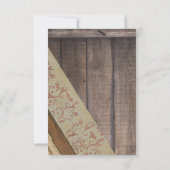 ボヘミアの木製の結婚式の招待状 招待状 (裏面)