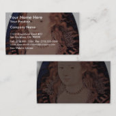 ボヘミアの楕円形のエリザベス女王のポートレート 名刺 (正面/裏面)