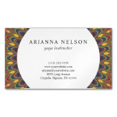 ボヘミアの楕円形の曼荼羅の名刺 マグネット名刺 (正面)