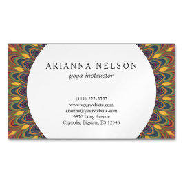 ボヘミアの楕円形の曼荼羅の名刺 マグネット名刺