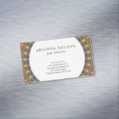 ボヘミアの楕円形の曼荼羅の名刺 マグネット名刺 (インサイチュ)