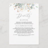 ボヘミアの水の色の結婚緑の情報 エンクロージャーカード (正面)