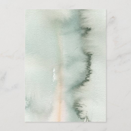 ボヘミアの水の色の結婚緑の情報 エンクロージャーカード (裏面)