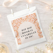 ボヘミアの水の色パステルモロッコピーチバースデー フェイバーバッグ (クリップ留めされた状態)