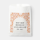 ボヘミアの水の色パステルモロッコピーチバースデー フェイバーバッグ (正面)