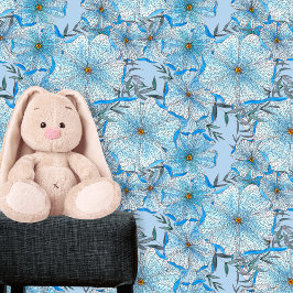 ボヘミアの水彩及びインクブルーの花離れの花 壁紙