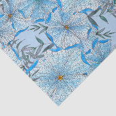 ボヘミアの水彩及びインクブルーの花離れの花 薄葉紙 (詳細)