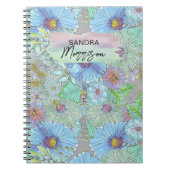 ボヘミアの水彩大型の様式化された庭園の花 ノートブック (正面)