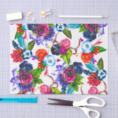 ボヘミアの水彩画によってはシカの(雄ジカの)枝角の葉が開花します 薄葉紙 (クラフト)