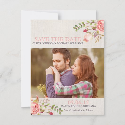 ボヘミアの水彩画のスカルの保存日付 セーブザデート (正面)