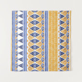 ボヘミアの水色：シームレスパタ芸術的ーン。 タペストリー (正面(横))