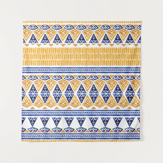 ボヘミアの水色：シームレスパタ芸術的ーン。 タペストリー (正面)