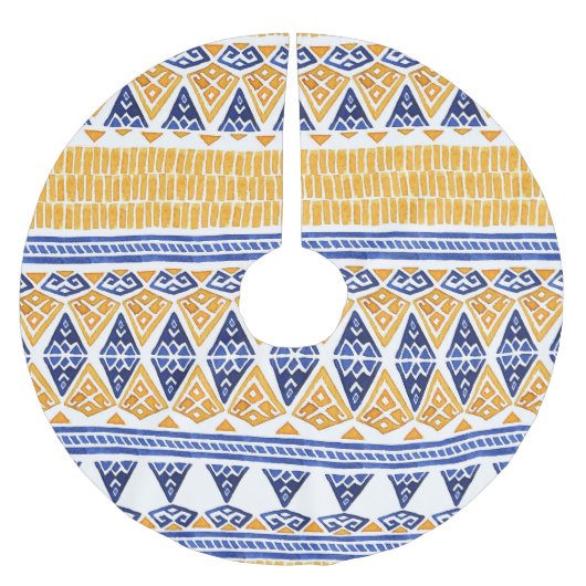 ボヘミアの水色：シームレスパタ芸術的ーン。 ブラッシュドポリエステルツリースカート (正面)