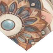 ボヘミアの混合ティール(緑がかった色)、マゼンタ、紫の花 ショートテーブルランナー (コーナー)